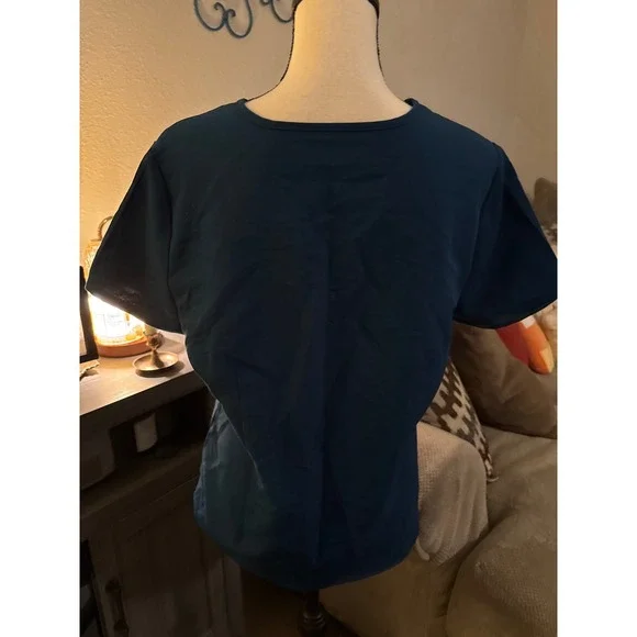 Figs women's scrub top Medium Catarina‎ style dark greenish blue - Picture 2 of 4